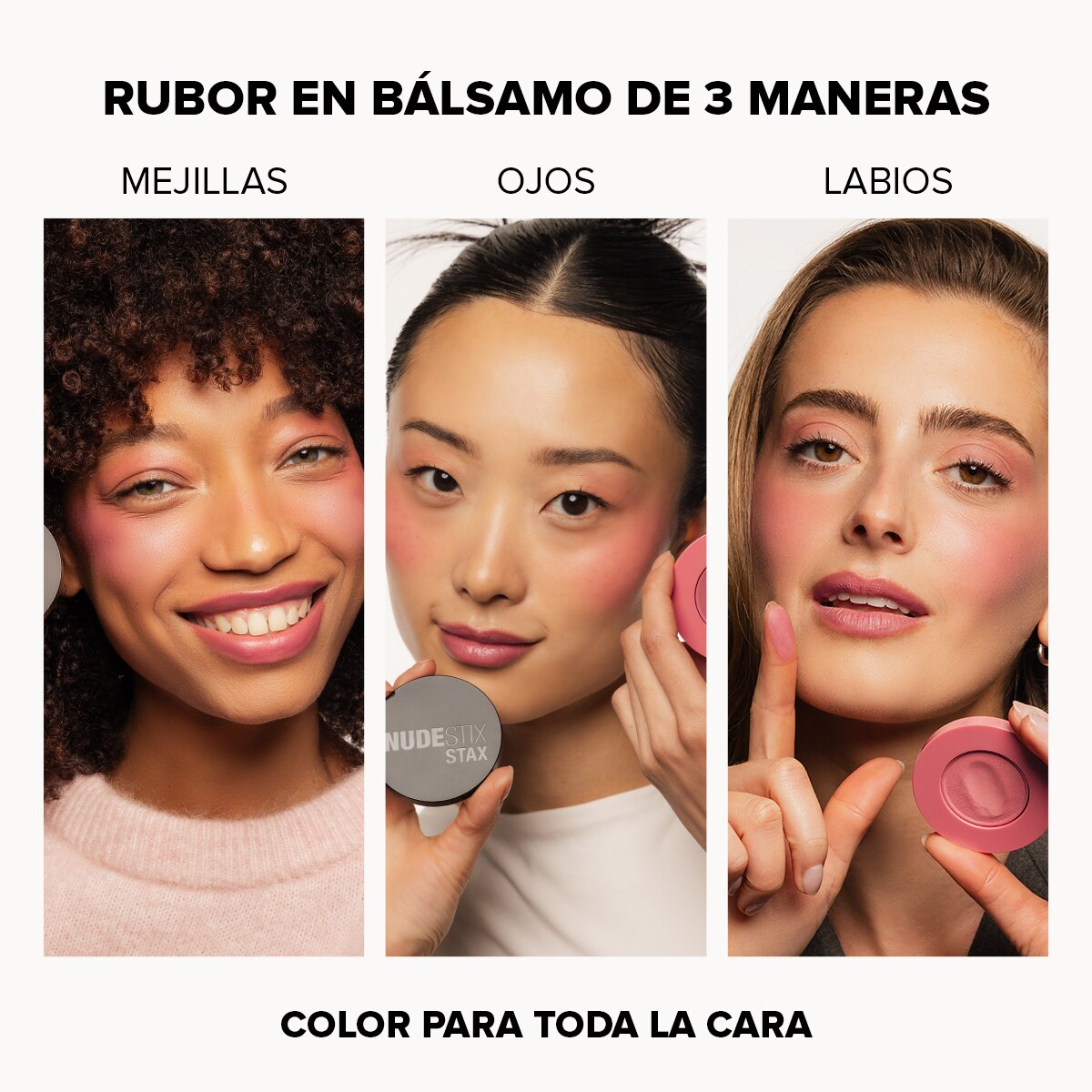 NUDESTIX STAX ALL OVER COLOR BLUSH BALM (RUBOR EN CREMA PARA ROSTRO)